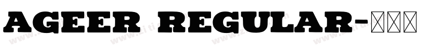 ageer regular字体转换